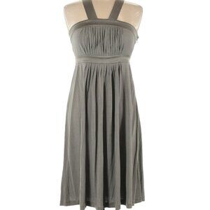 Banana Republic Grey Silk Halter Cocktail Dress Size 2P